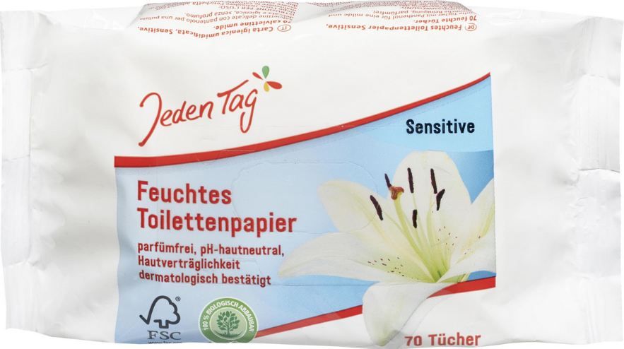 🧻 16 x 70er Pack Jeden Tag Feuchtes Toilettenpapier Sensitiv ab 7€ (statt 16€)   Joybuy Neukunden
