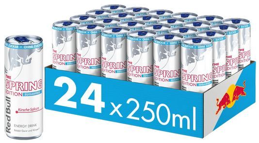 🥤 24er Pack Red Bull Spring Edition Kirsche Sakura Zero ab 25,64€ (statt 34€)   1,07 pro Dose!