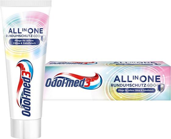 🪥 4 x Odol med3 All in One Rundumschutz 40+ Zahnpasta ab 7,67€ (statt 12€)