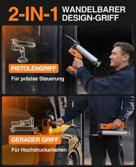 🚜 TaskStar 2-in-1 Akku Fettpresse Set inkl. Akkus & Ladegerät für 59,99€ (statt 100€) 🚜 TaskStar 2 in 1 Akku Fettpresse Set inkl. Akkus & Ladegerät für 59,99€ (statt 100€)