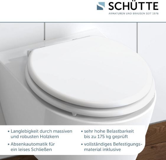 🚽 Schütte Holz WC Sitz mit Absenkautomatik für 35,99€ (statt 50€)