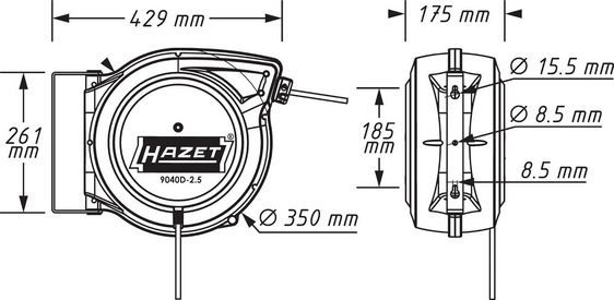 🔌 Hazet 9040D 2,5 Kabelaufroller mit 20m & 1,5m für 174,68€ (statt 198€)