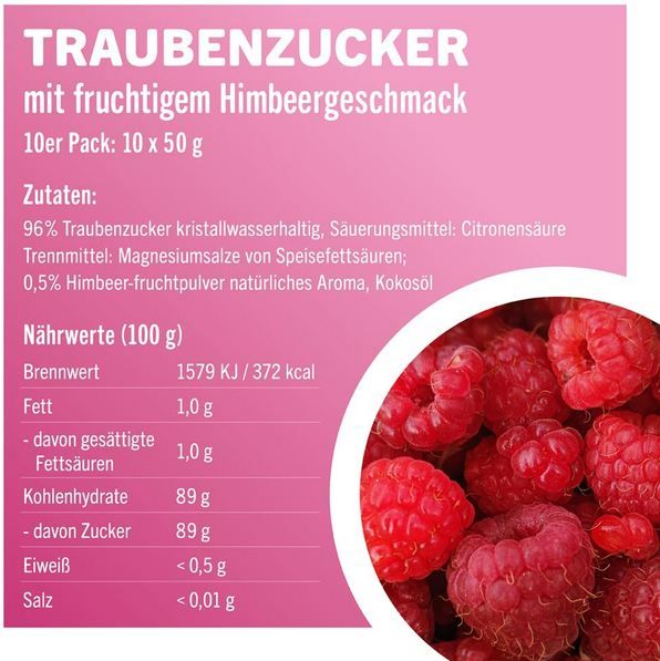 🍬 10er Pack Pit Hoffmann Active Pit Traubenzucker Himbeere ab 6,31€ (statt 9€)