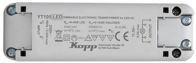 đĄ Kopp YT105 Elektronischer Transformator, 0-105W, Dimmbar fĂŒr 9,99⏠(statt 31âŹ) đĄ Kopp YT105 Elektronischer Transformator, 0 105W, Dimmbar fĂŒr 9,99⏠(statt 31âŹ)