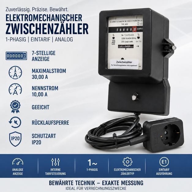 ⚡ eBay: Bis  65% Rabatt auf Kopp Stromzähler   z.B. mit Zwischenstecker für 13,50€ (statt 27€)