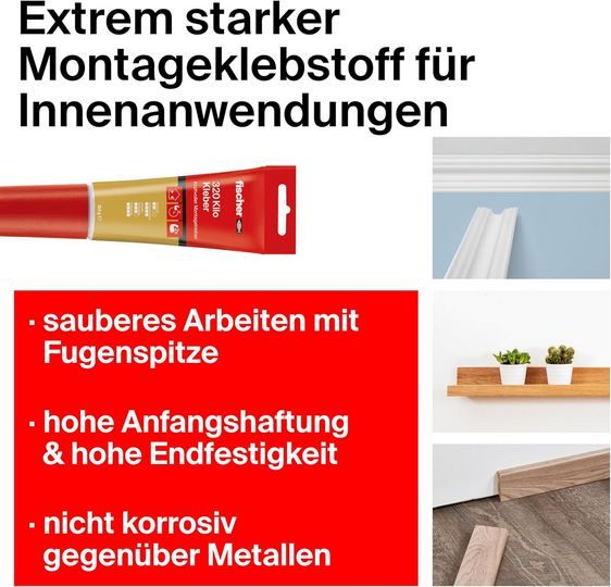 🖼️ fischer 320 Kilo Montagekleber, 80ml, Weiß für 4,96€ (statt 10€) 🖼️ fischer 320 Kilo Montagekleber, 80ml, Weiß für 4,96€ (statt 10€)