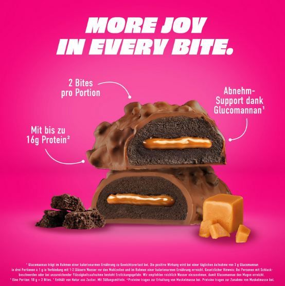 🍫 12er Pack MORE Protein Satisbites Dark Chocolate Caramel Brownie für 29€ (statt 34€