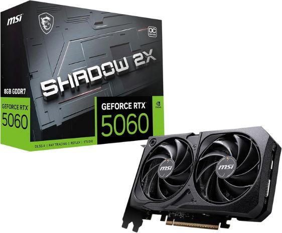 🖥️ MSI GeForce RTX 5060 8G Shadow 2X OC Grafikkarte für 299€ (statt 369€) 🖥️ MSI GeForce RTX 5060 8G Shadow 2X OC Grafikkarte für 299€ (statt 369€)