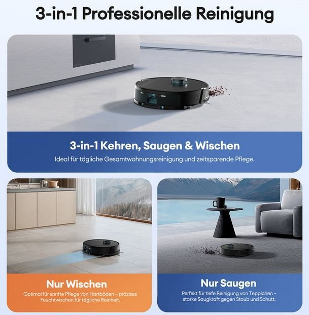 đ§č Ultenic T20 Pro Saugroboter mit Wischfunktion & Basis fĂŒr 109,99⏠(statt 220âŹ) - Refurb. đ§č Ultenic T20 Pro Saugroboter mit Wischfunktion & Basis fĂŒr 109,99⏠(statt 220âŹ) Refurb.