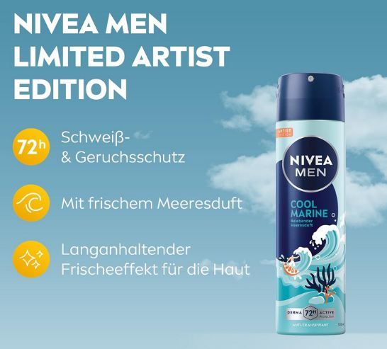 🥵 Nivea Men Cool Marine Artist Edition Deo Spray, 150ml ab 1,98€ (statt 3€) 🥵 Nivea Men Cool Marine Artist Edition Deo Spray, 150ml ab 1,98€ (statt 3€)