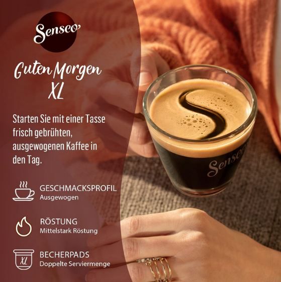 ☕ 5 x 20er Pack Senseo Pads Guten Morgen XL ab 26,59€ (statt 39€) ☕ 5 x 20er Pack Senseo Pads Guten Morgen XL ab 26,59€ (statt 39€)