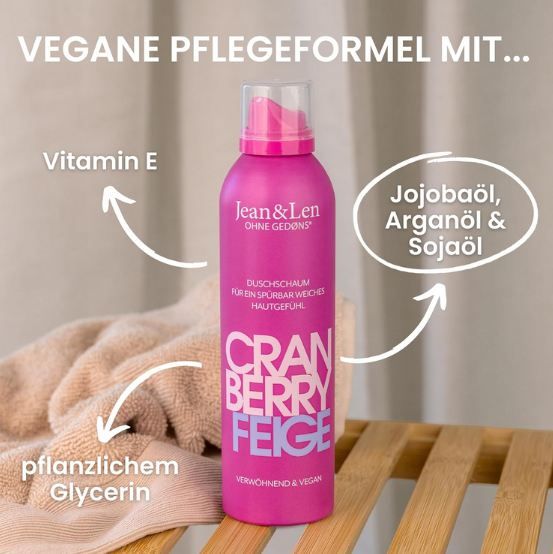 🚿 Jean & Len Cranberry & Feige Duschschaum, 200ml ab 3,55€ (statt 5€) 🚿 Jean & Len Cranberry & Feige Duschschaum, 200ml ab 3,55€ (statt 5€)