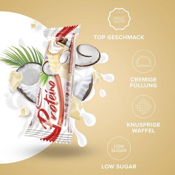 🥥 12er Pack IronMaxx Proteino White Choc Coconut Proteinriegel für 18,89€ (statt 24€)
