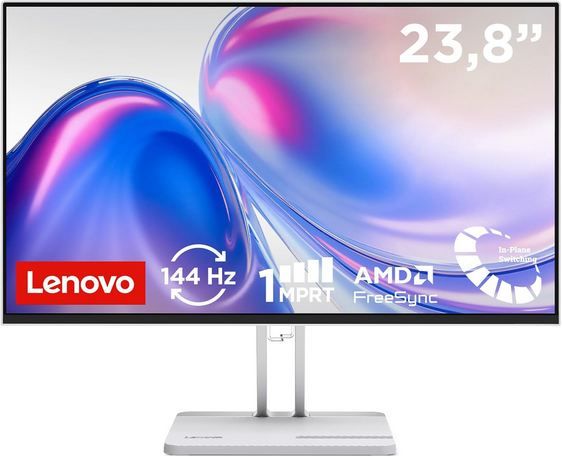 🖥️ Lenovo L24 4C 24 Full HD WLED Monitor mit 144Hz/1ms für 78,99€ (statt 89€)