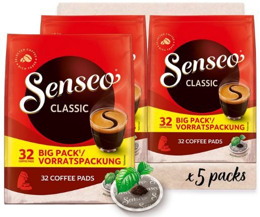 ☕ 5 x 32er Pack Senseo Pads Classic Kaffeepads ab 25,19€ (statt 30€)