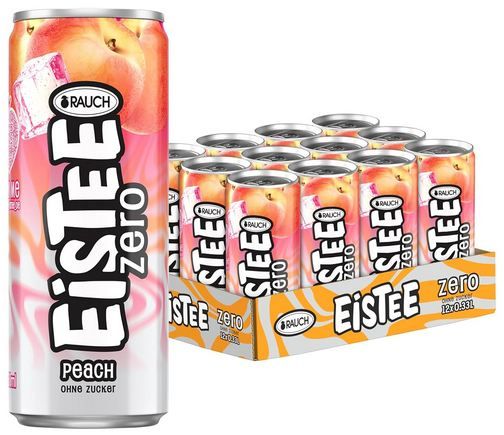 🍑 12er Pack RAUCH Eistee Zero Peach Dosen, 0,33L ab 9€ (statt 13€)
