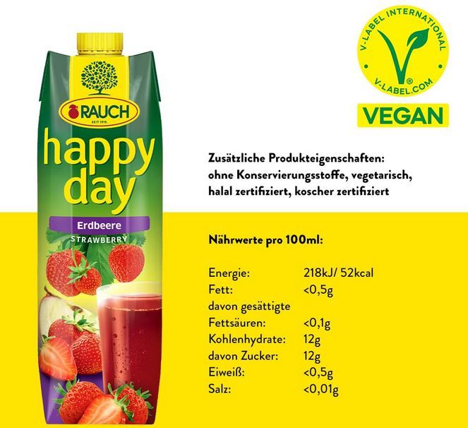 🍓 6er Pack Rauch Happy Day Erdbeere ab 9€ (statt 16€) 🍓 6er Pack Rauch Happy Day Erdbeere ab 9€ (statt 16€)