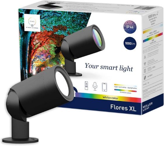 🏡 tint Flores XL White + Color RGBW LED Außenstrahler für 34,99€ (statt 68€)