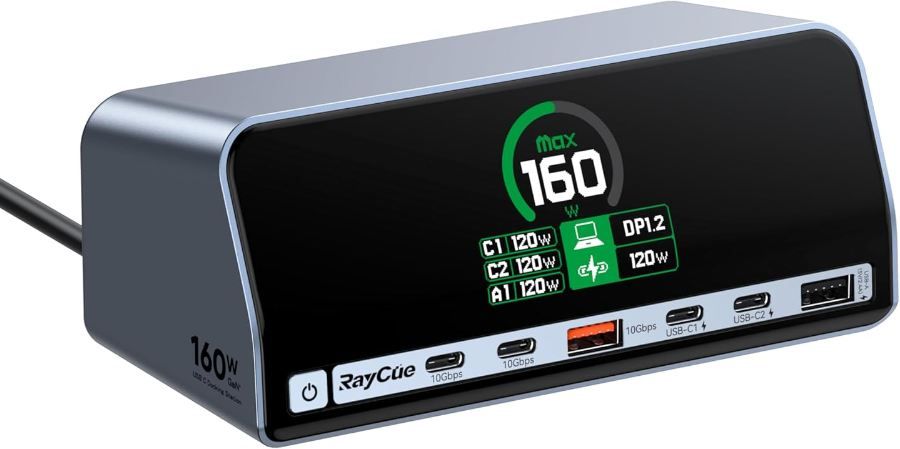 🖥️ RayCue 13 in 1 Dockingstation mit 2,26 LCD Display für 79,99€ (statt 160€)