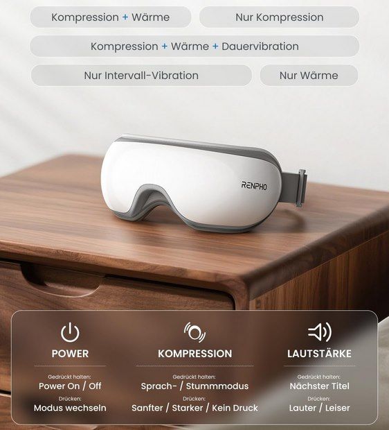 👓 RENPHO Augenmassagegerät mit Wärme, Vibration & Kompression für 55€ (statt 73€) 👓 RENPHO Augenmassagegerät mit Wärme, Vibration & Kompression für 55€ (statt 73€)