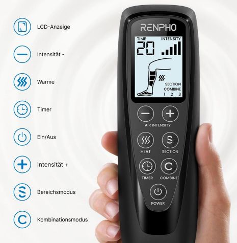 🦵 RENPHO Beinmassagegerät mit Wärme mit 5 Stufen & Modi für 99,99€ (statt 130€)