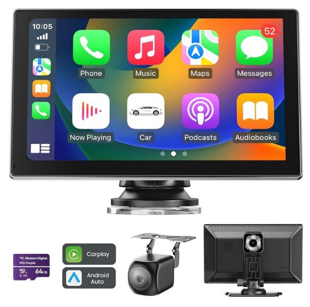 🚗 Jzones Q9S Carplay & Android Auto Display + Dashcam & Rückfahrkamera für 61,74€ (statt 120€)