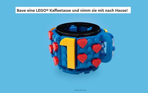 Gratis: LEGO Kaffeetasse bei Bauaktion in LEGO® Stores am 13.05.