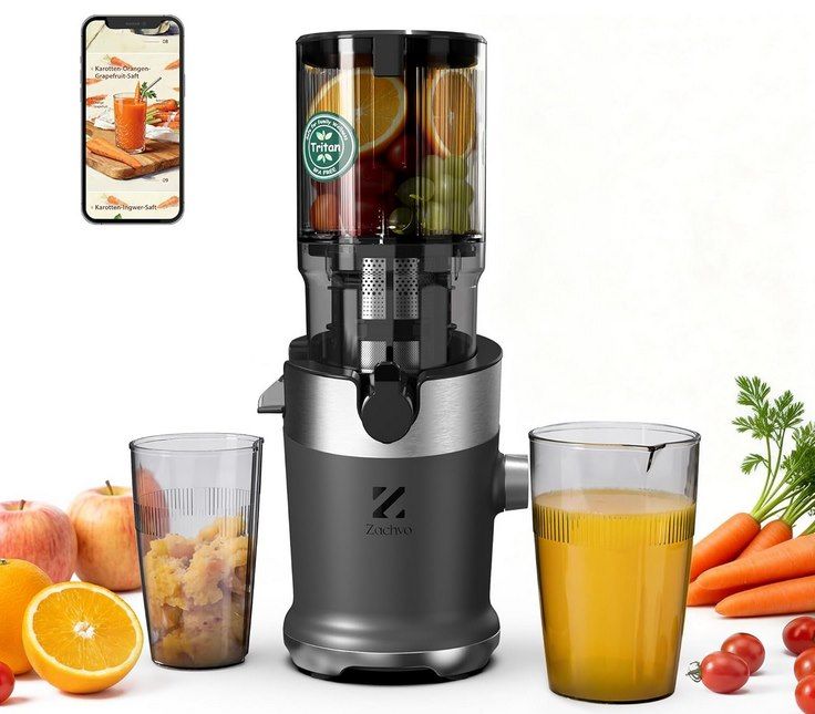 🍊🍎 ZACHVO Slow Juicer (220W) mit 3fach Filter für 49,49€ (statt 85€)