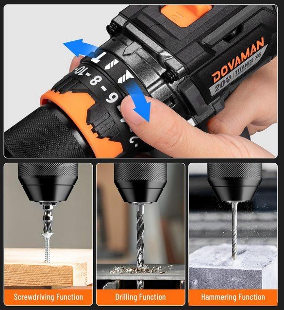 💪 DOVAMAN Titance X6 20V Akku-Bohrschrauber inkl. 2.0 Ah Akku für 65,98€ (statt 110€) 💪 DOVAMAN Titance X6 20V Akku Bohrschrauber inkl. 2.0 Ah Akku für 65,98€ (statt 110€)