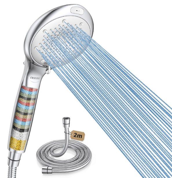🚿 FASDUNT Duschkopf mit Filter, 8 Strahlarten & 2m Schlauch für 15,87€ (statt 20€) 🚿 FASDUNT Duschkopf mit Filter, 8 Strahlarten & 2m Schlauch für 15,87€ (statt 20€)