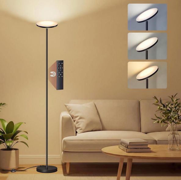 💡 VASAGLE 30W LED Stehlampe mit drehbarem Lampenkopf für 33,99€ (statt 40€)