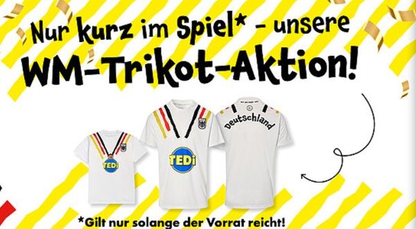 🇩🇪 TEDi Deutschland Trikot gratis mit 5€ Einkauf und Newsletteranmeldung