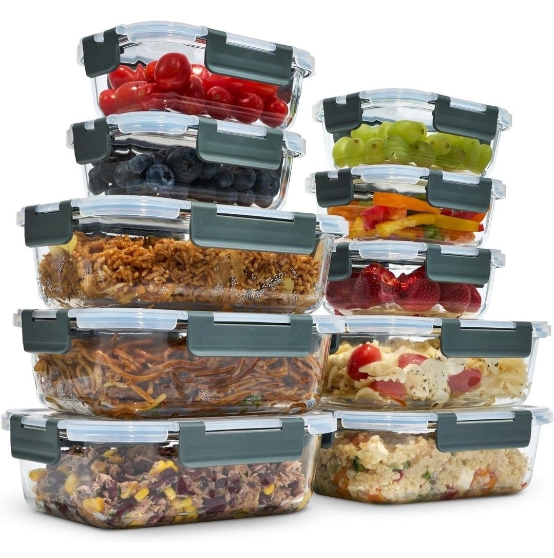 uandu Glasbehälter mit Deckel – Meal Prep Boxen Set 10 teilig – 27,99€ (statt 49,99€)