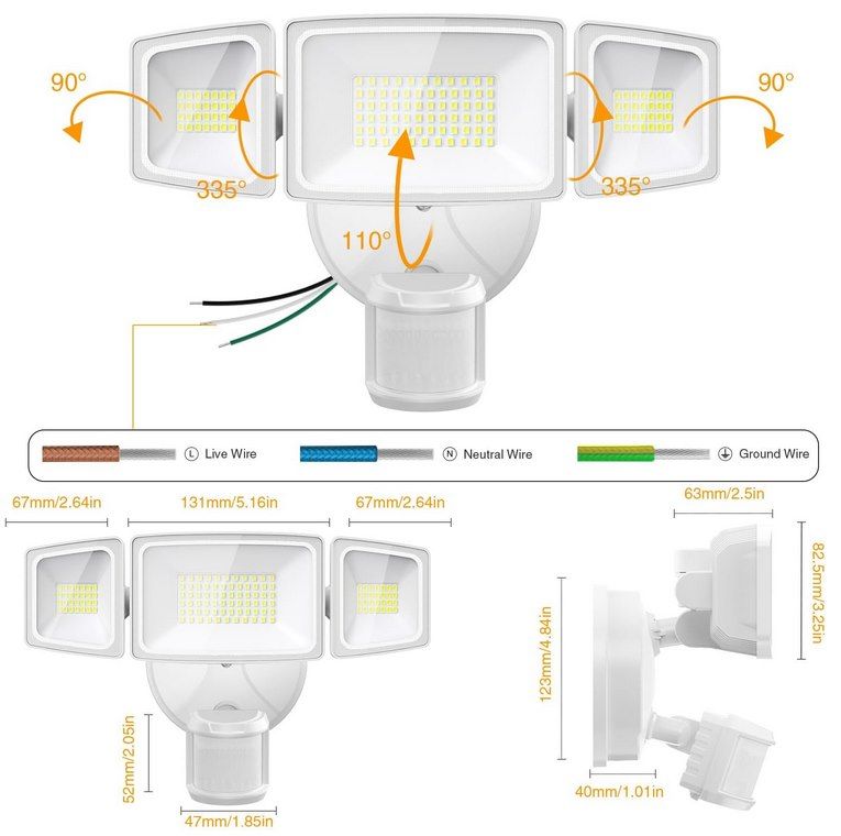 💡 Onforu 55W LED Außenstrahler mit Bewegungsmelder für 24,99€ (statt 50€)