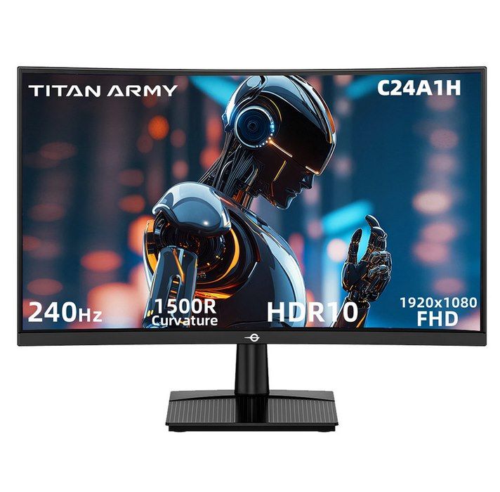 🖥️ TITAN ARMY 23,6 Zoll Full-HD Curved Gaming Monitor (240 Hz) für 79,99€ (statt 90€)