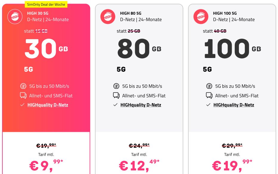 🚨 Telekom 5G Allnet-Flat mit 30GB für 9,99€ oder 80GB für 12,49€ mtl. + 0€ AG 🚨 Telekom 5G Allnet Flat mit 30GB für 9,99€ oder 80GB für 12,49€ mtl. + 0€ AG