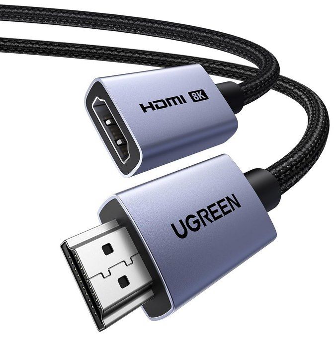 🖥️ UGREEN HDMI 2.1 Verlängerungskabel (1m) 8K@60Hz / 4K@240 Hz für 8,49€ (statt 10€)