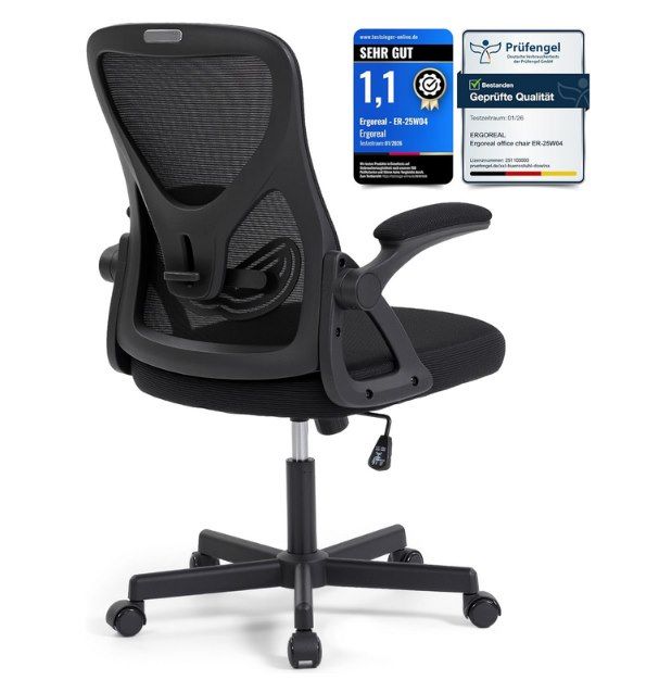 💺 Ergoreal 25W04 ergonomischer Bürostuhl mit verstellbarer Rückenlehne für 45,99€ (statt 92€)