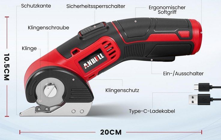 ✂️ Anbull Akku Kartonschneider & elektrische Schere für 17,99€ (statt 36€)