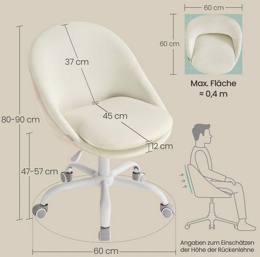 💺 SONGMICS Bürostuhl mit Schaumstoffpolsterung für 41,99€ (statt 70€)