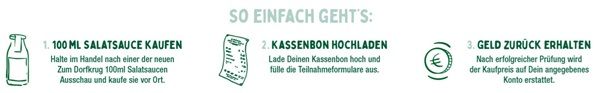 Zum Dorfkrug Saucen ausprobieren   bei Unzufriedenheit Geld zurück