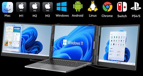 🖥️ Blackview DCM8 15,3 Zoll Dual Monitor Display Erweiterung für 183€ (statt 257€)