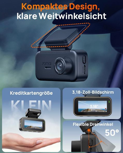 🚗 70mai A810 Lite 2160P+1080P Dashcam mit App-Steuerung für 95,99€ (statt 150€) 🚗 70mai A810 Lite 2160P+1080P Dashcam mit App Steuerung für 95,99€ (statt 150€)