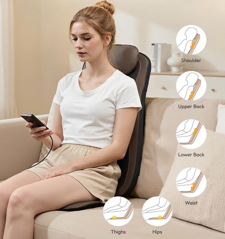💆 NEVVUE Massagesitzauflage mit Wärmefunktion für 72,99€ (statt 87€)