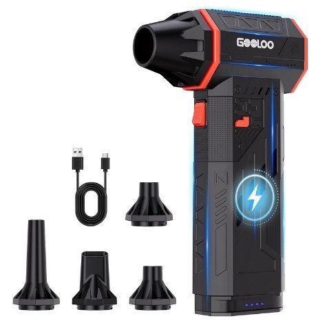 🌬️ GOOLOO F5S elektr. Staubgebläse mit 180.000 U/min & 6.000mAh für 53,99€ (statt 90€)