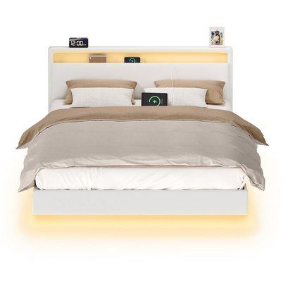 🛏️ VASAGLE Bettgestell (160 x 200) mit LED & Ladestation für 149,99€ (statt 250€)