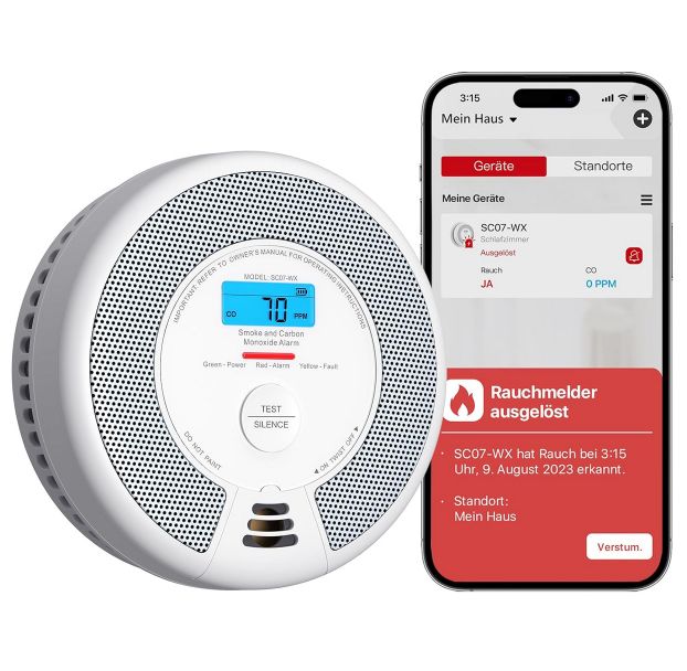 🔥 X-Sense SC07-WX WLAN-Rauch- & Kohlenmonoxidmelder für 30€ (statt 40€)