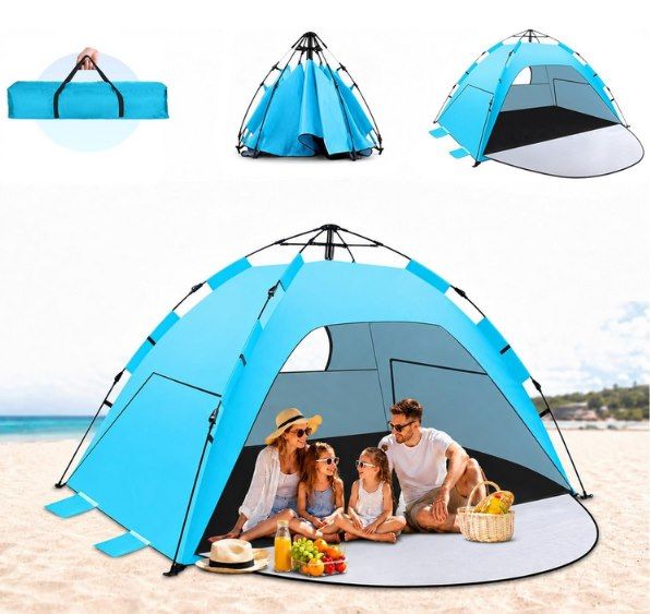 🌞 WARMTUYO PupUp Strandmuschel mit UV Schutz für 29,24€ (statt 40€)