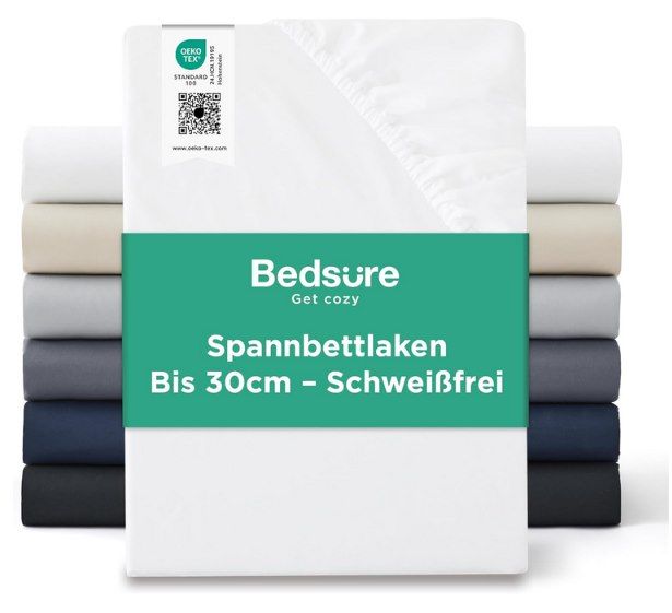 😴 50% Rabatt auf Bedsure Spannbettlaken z.B. 140x200cm in Weiß für 7,99€ (statt 16€) 😴 50% Rabatt auf Bedsure Spannbettlaken z.B. 140x200cm in Weiß für 7,99€ (statt 16€)