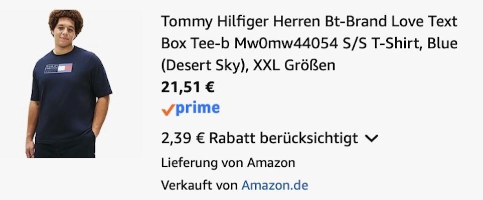 👕 Tommy Hilfiger BT Tommy Embro Flag Herren T Shirt ab 21,51€ (statt 29€)